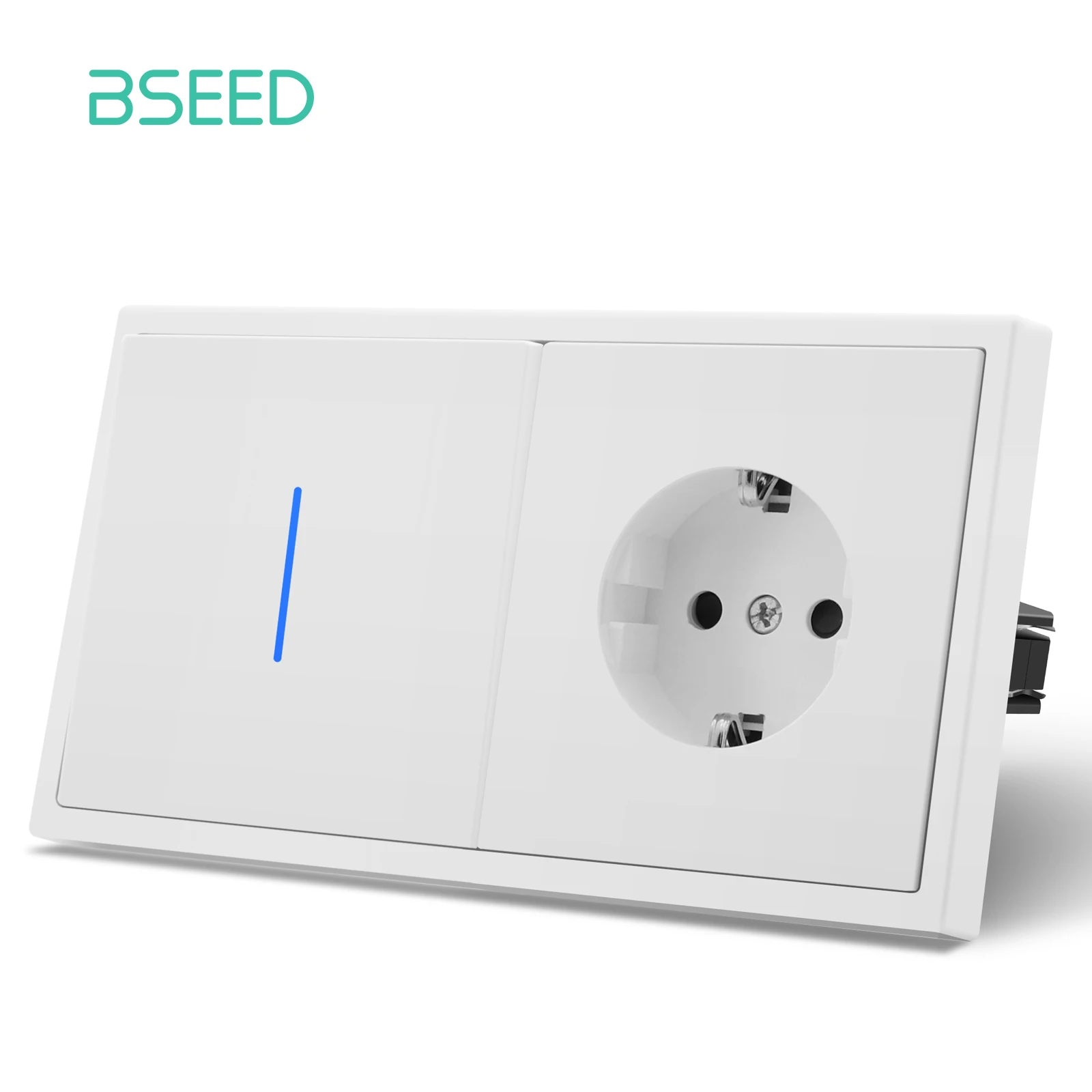 BSEED Button Switch 1/2Gang 1Way Wall Power Socket Wall Light Switch With LED Indicator Plastic Frame Switch White
BSEED Button Switch 1/2Gang 1Way Wall Power Socket Wall Light Switch With LED Indicator Plastic Frame Switch White