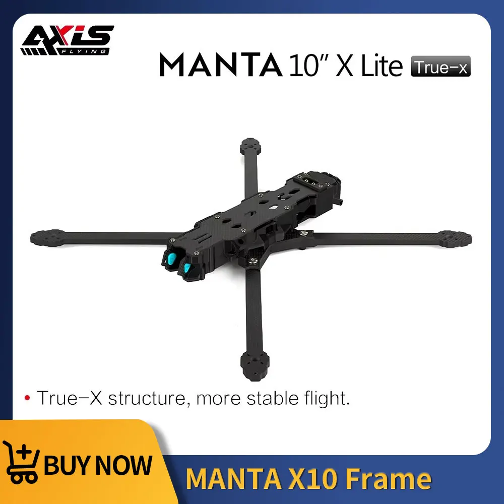 Axisflying 10-дюймовый MANTA10 "Lite Ture X FPV комплект рамы для дрона для фристайла 402 мм колесная база T700 карбоновый совместимый 10-дюймовый пропеллер
Axisflying 10-дюймовый MANTA10 "Lite Ture X FPV комплект рамы для дрона для фристайла 402 мм колесная база T700 карбоновый совместимый 10-дюймовый пропеллер
