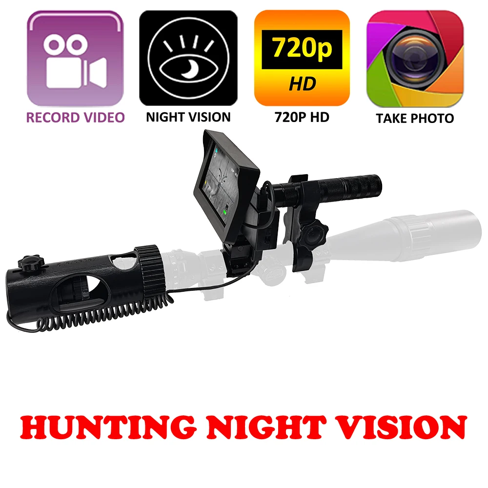 Megaorei2 720p Video Record Night Vision Rifle Scope Camera for Spotting with Monitor and 850nm Laser IR Infrared Flashlight Hog
Megaorei2 720p Video Record Night Vision Rifle Scope Camera for Spotting with Monitor and 850nm Laser IR Infrared Flashlight Hog