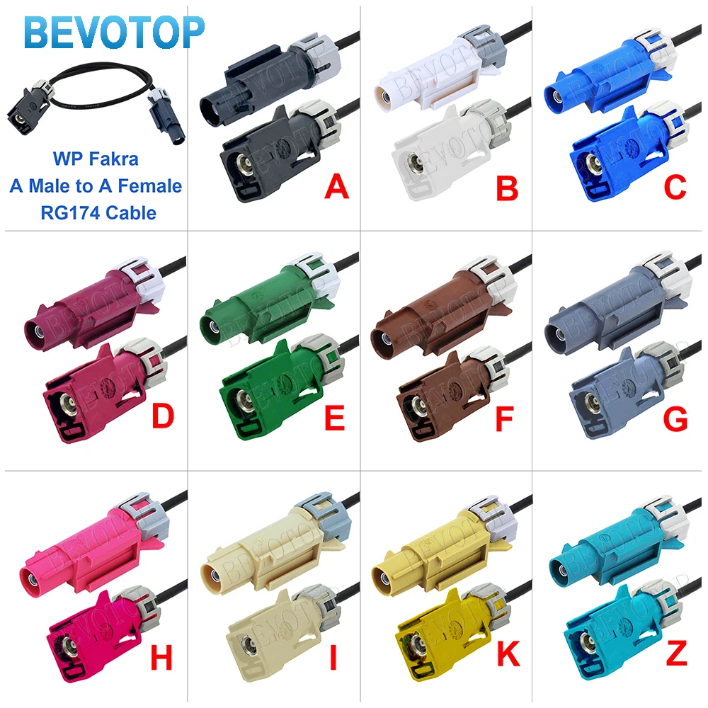 1PCS Fixing Waterproof Fakra Cable Code A/B/C/D/F/G/H/I/K/Z Male to Female Jack Fakra Jumper Car Camera Wire Harness BEVOTOP
1PCS Fixing Waterproof Fakra Cable Code A/B/C/D/F/G/H/I/K/Z Male to Female Jack Fakra Jumper Car Camera Wire Harness BEVOTOP