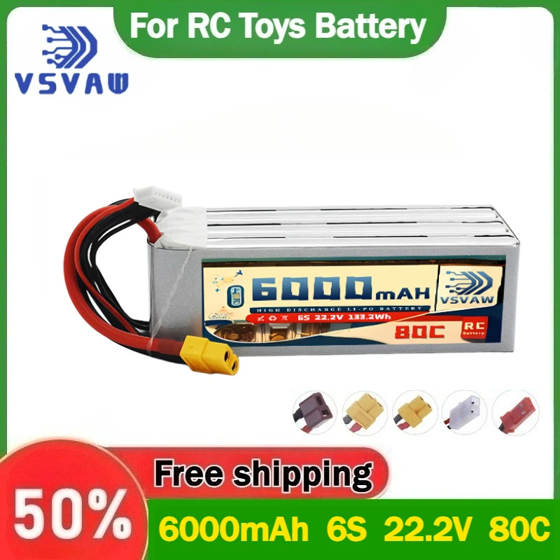 6S 22.2V 6000mAh 80C Remote Control RC Car Model, Drone, FPV Helicopter, Lithium Battery
6S 22.2V 6000mAh 80C Remote Control RC Car Model, Drone, FPV Helicopter, Lithium Battery
