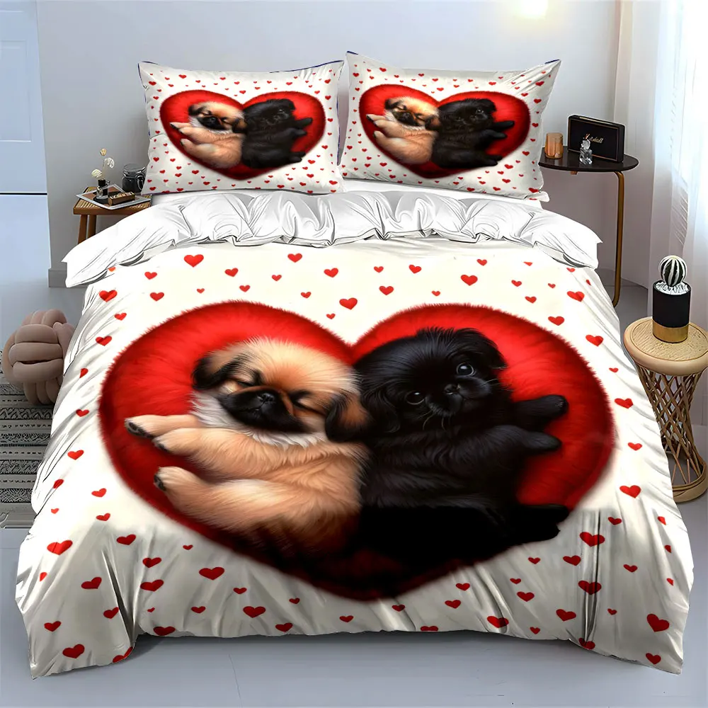 "Heart-Shaped Puppy Gift Set" Multiple sizes kid's and adults' bedroom Exquisite 3PC bedding set, gift
"Heart-Shaped Puppy Gift Set" Multiple sizes kid's and adults' bedroom Exquisite 3PC bedding set, gift