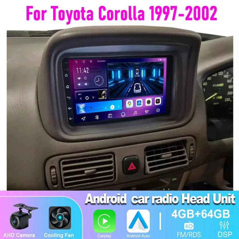 7" 4-64GB Car Stereo Radio For Toyota Corolla 1997-2002 Apple Carplay Android Auto Head Unit GPS Navi BT MP3 Players
7" 4-64GB Car Stereo Radio For Toyota Corolla 1997-2002 Apple Carplay Android Auto Head Unit GPS Navi BT MP3 Players