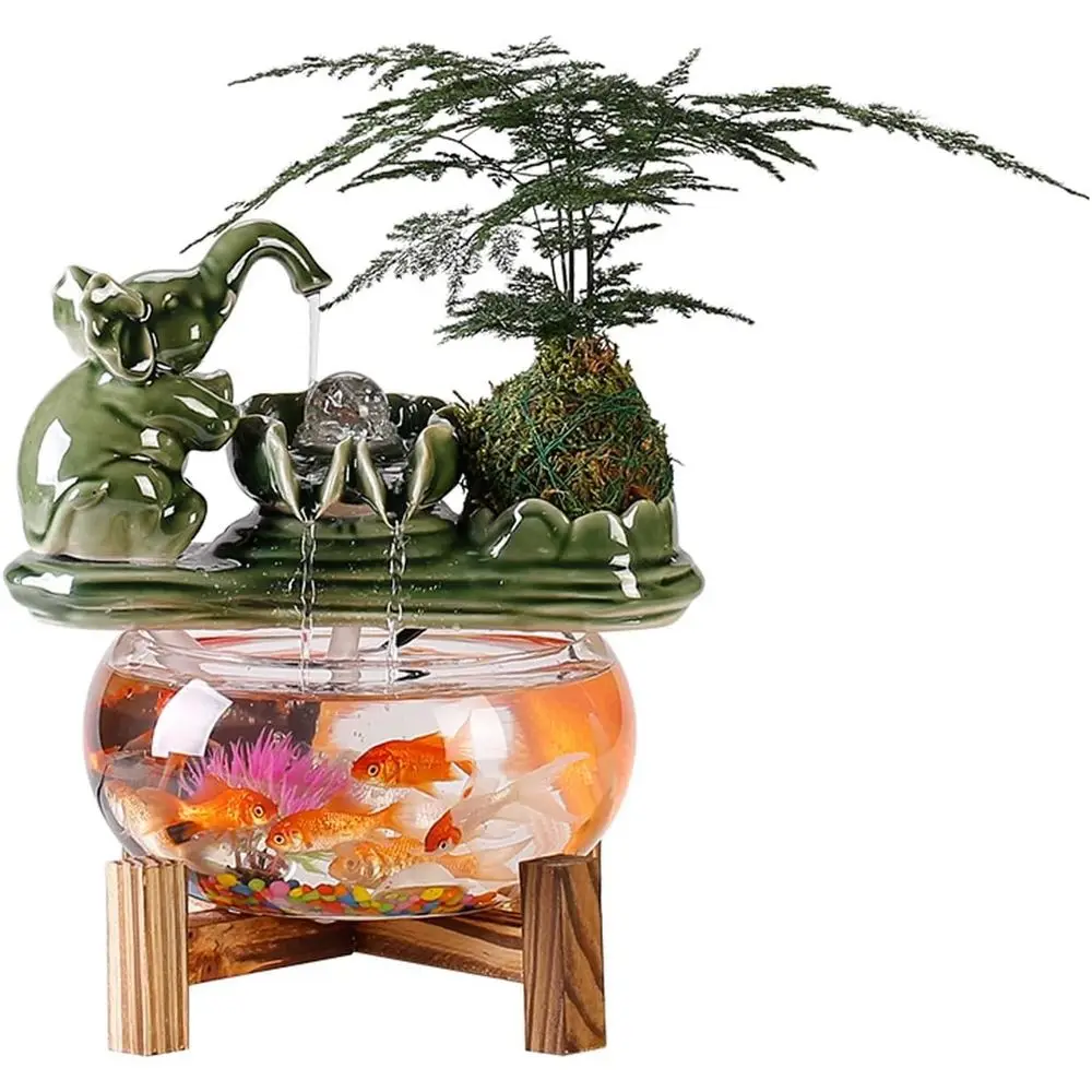 Lucky Elephant Водопад Фонтан Аквариум Дзен Декор Настольный Фонтан Стеклянный Аквариум для Дома (Зеленый)
Lucky Elephant Водопад Фонтан Аквариум Дзен Декор Настольный Фонтан Стеклянный Аквариум для Дома (Зеленый)