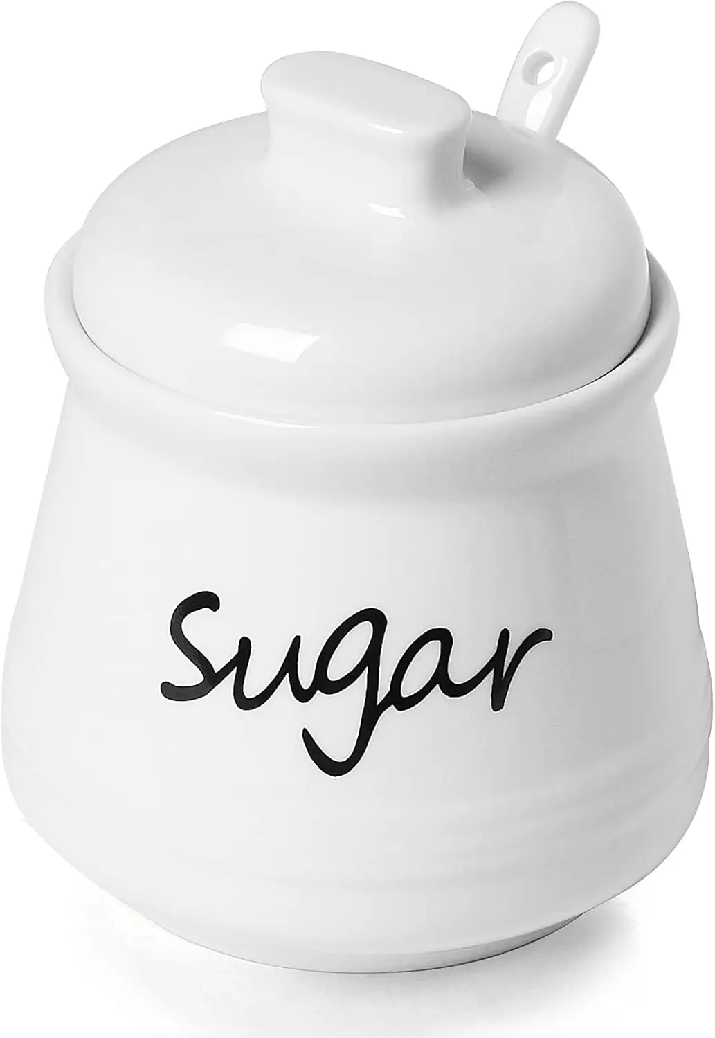 Ceramic Sugar Bowl with Lid and Spoon 12oz White for Kitchen Storage
Ceramic Sugar Bowl with Lid and Spoon 12oz White for Kitchen Storage