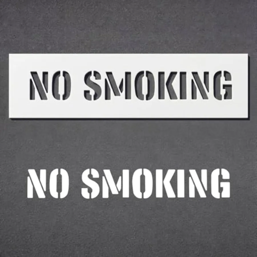 Sintuff 10 x 36 Inch No Smoking Stencil, 78Mil Thick HDPE Plastic No Smoking Stencil, Heavy Duty Weatherproof Reusable Template
Sintuff 10 x 36 Inch No Smoking Stencil, 78Mil Thick HDPE Plastic No Smoking Stencil, Heavy Duty Weatherproof Reusable Template