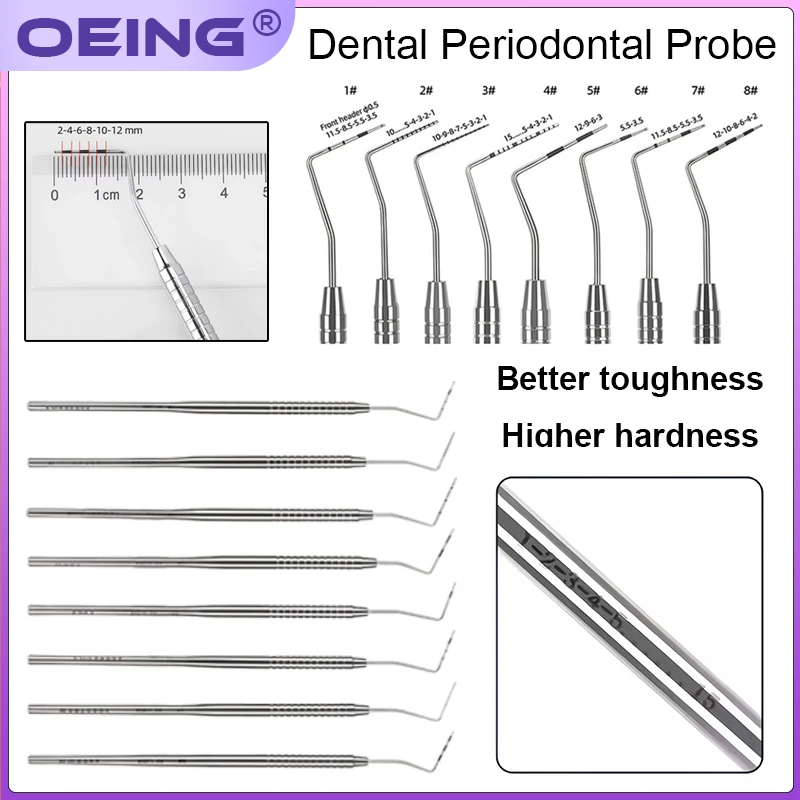 Инструменты для пародонтологического исследования, стоматологические измерительные приборы, инструменты для измерения пародонтальных карманов, инструменты из нержавеющей стали, стоматологические материалы
Инструменты для пародонтологического исследования, стоматологические измерительные приборы, инструменты для измерения пародонтальных карманов, инструменты из нержавеющей стали, стоматологические материалы