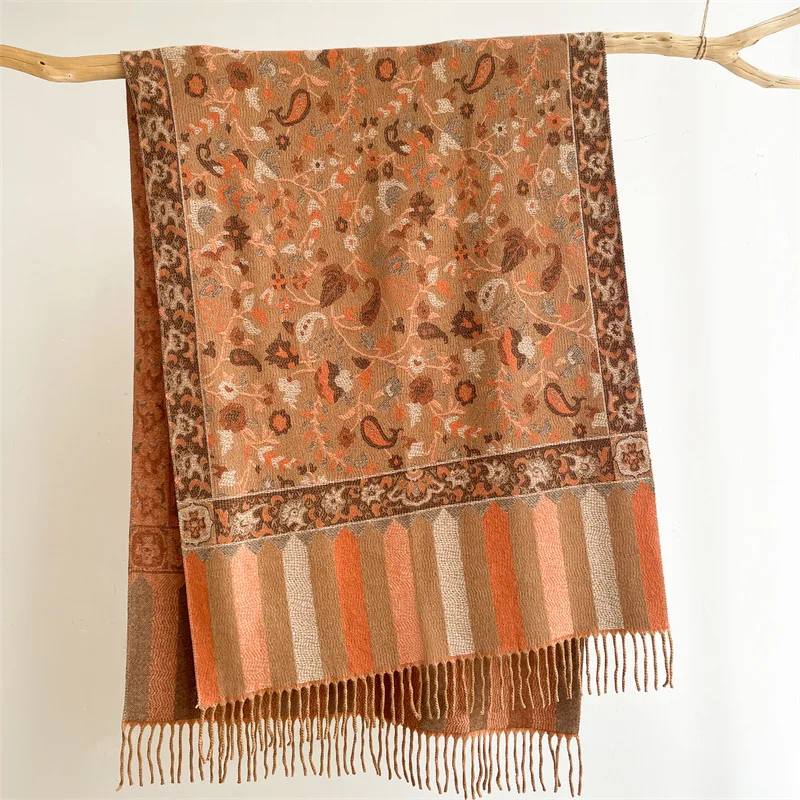 Новый женский шарф из кашмины, шаль в этническом стиле с кисточками, зимний новый уличный толстый ветрозащитный теплый мусульманский дорожный пашмина
Новый женский шарф из кашмины, шаль в этническом стиле с кисточками, зимний новый уличный толстый ветрозащитный теплый мусульманский дорожный пашмина