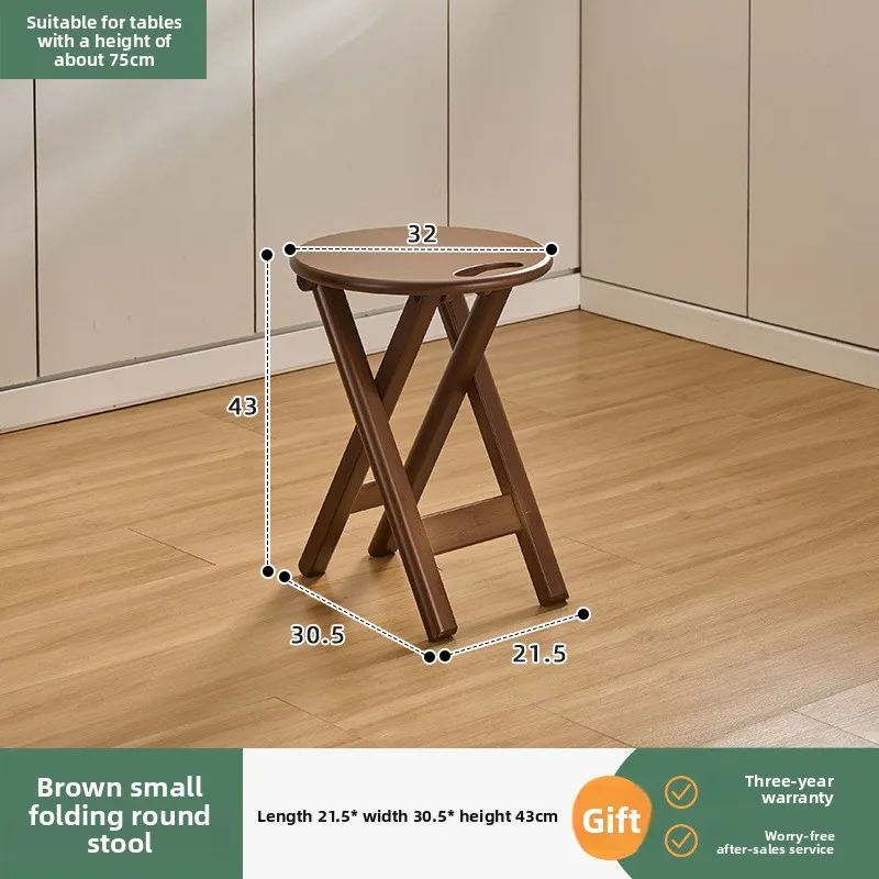 Firm Foldable storage bar stool bar chair modern simple bar high stool portable round stool Mazar small stool bamboo wood stool
Firm Foldable storage bar stool bar chair modern simple bar high stool portable round stool Mazar small stool bamboo wood stool
