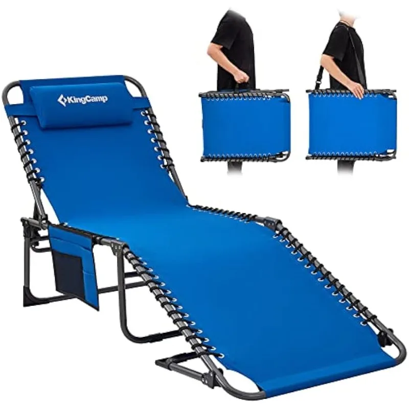 KingCamp Chaise Lounge Outdoor 5-Position Adjustable Patio Lounge Chair,Folding Tanning Chair for Lawn,Beach,Pool
KingCamp Chaise Lounge Outdoor 5-Position Adjustable Patio Lounge Chair,Folding Tanning Chair for Lawn,Beach,Pool