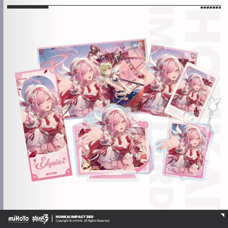 Original Elysia laser ticket Flash Card Keychain pendant Acrylic Standing sign Color Paper Honkai Impact 3 Halloween Gift
Original Elysia laser ticket Flash Card Keychain pendant Acrylic Standing sign Color Paper Honkai Impact 3 Halloween Gift