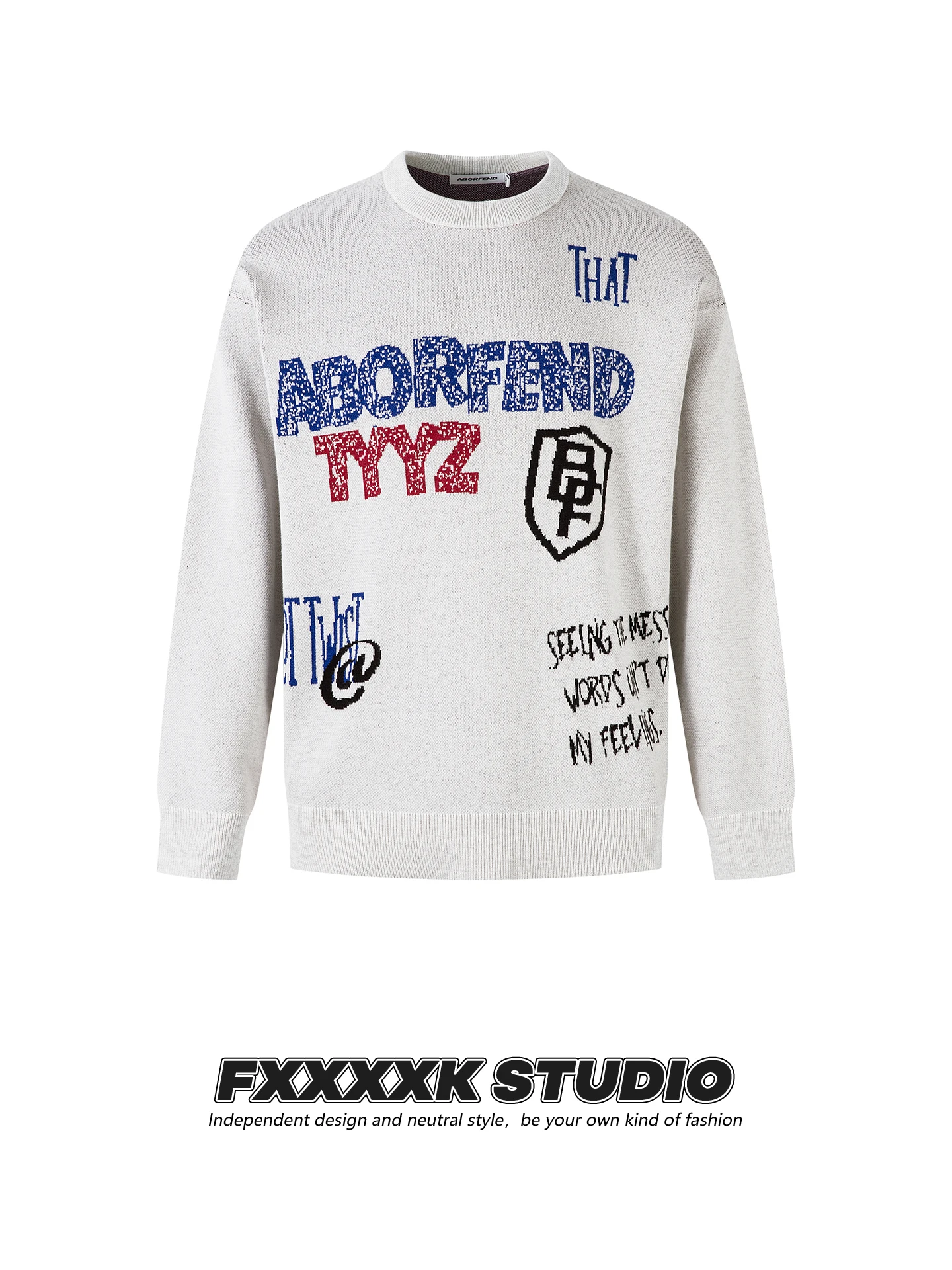 Original FXK Vintage American fiti Knitted Sweater round Ne Casual Loose Fit ex Autumn Winter Warm Faion Streetwear
Original FXK Vintage American fiti Knitted Sweater round Ne Casual Loose Fit ex Autumn Winter Warm Faion Streetwear