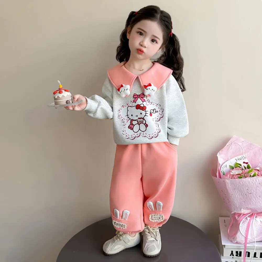 Sanrio Hello Kitty Girls Doll Collar Sweatshirt Set Spring 2026 New Fashionable Baby Korean Casual Sports 2PC Set sweatpants
Sanrio Hello Kitty Girls Doll Collar Sweatshirt Set Spring 2026 New Fashionable Baby Korean Casual Sports 2PC Set sweatpants