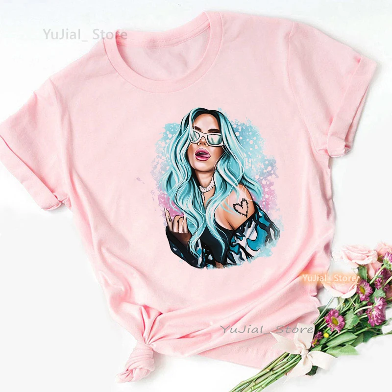 Karol G Bichota Red Rose Butterfly Tshirt Girls Summer Fashion Tops Tee Shirt Femme Casual Pink T Shirt Femme Harajuku Shirt
Karol G Bichota Red Rose Butterfly Tshirt Girls Summer Fashion Tops Tee Shirt Femme Casual Pink T Shirt Femme Harajuku Shirt