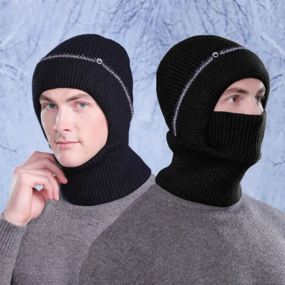 Warm Solid Color Knitted Hat Men Thicken Windproof Warm Cycling Cap One-piece Earflap Men's Neck Warmer Hat Riding
Warm Solid Color Knitted Hat Men Thicken Windproof Warm Cycling Cap One-piece Earflap Men's Neck Warmer Hat Riding
