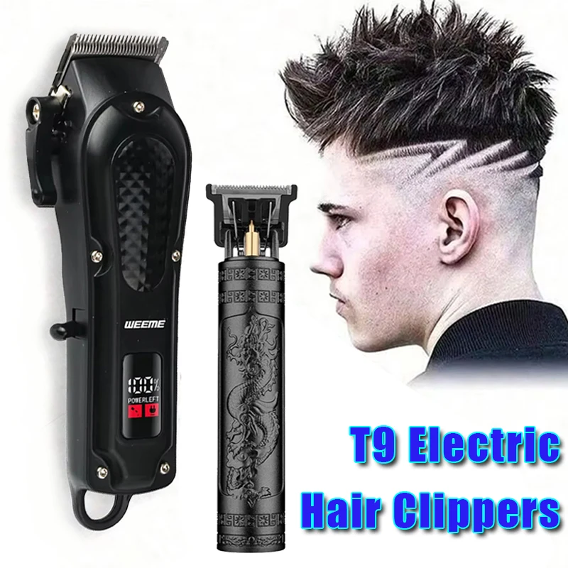 T9 Cordless Hair Trimmer Men USB Fast Charging Electric Shaver Vintage Barber Portable Beard Clipper Hair Cutting Machine
T9 Cordless Hair Trimmer Men USB Fast Charging Electric Shaver Vintage Barber Portable Beard Clipper Hair Cutting Machine
