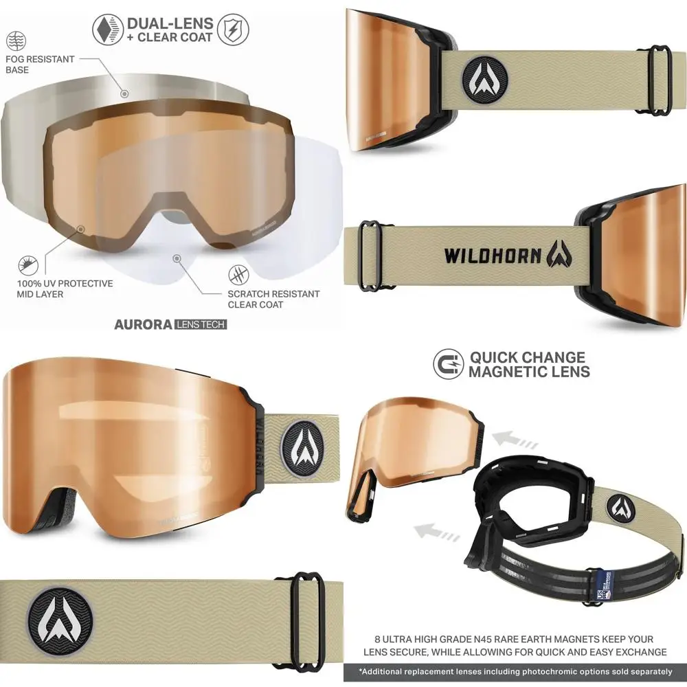 Ultra Wide-Angle Ski Goggles, 185° Field of View, Anti-Fog & Scratch-Resistant, 100% UV Protection for Men & Women
Ultra Wide-Angle Ski Goggles, 185° Field of View, Anti-Fog & Scratch-Resistant, 100% UV Protection for Men & Women