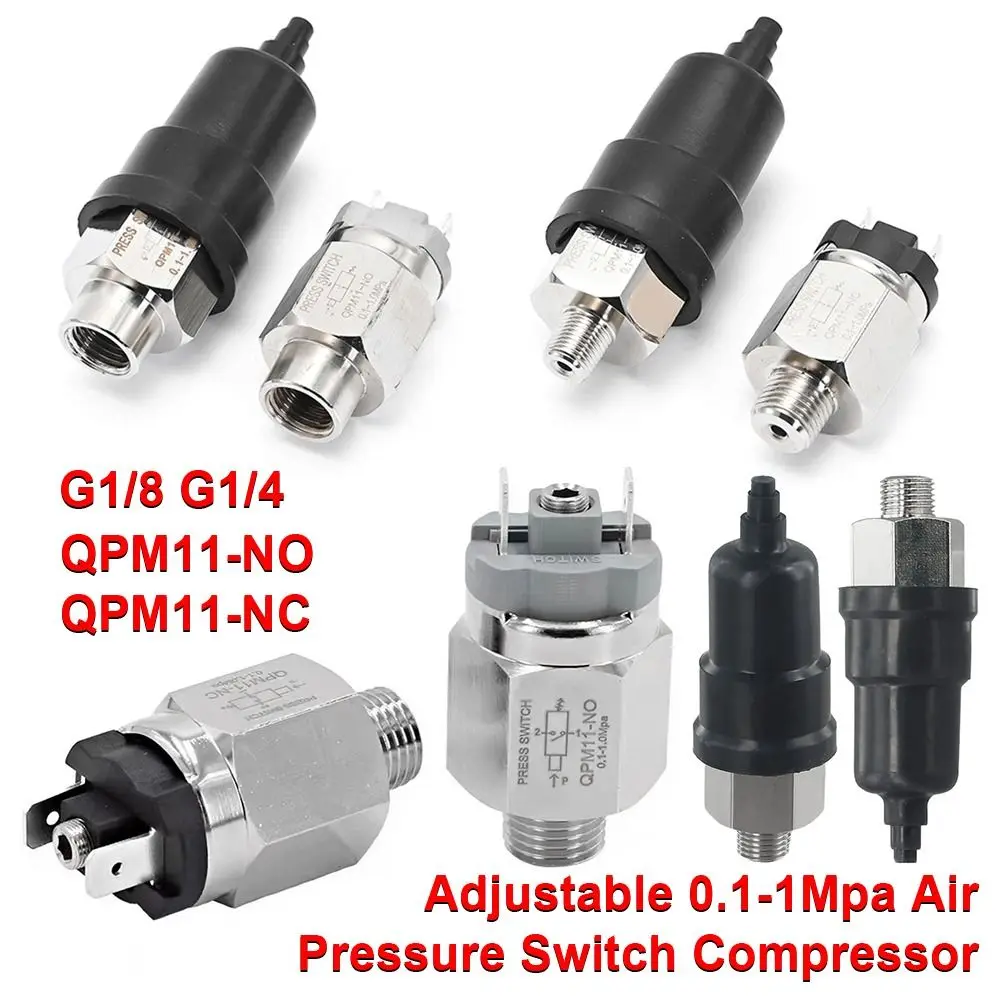 1Pcs QPM11-NO QPM11-NC Air Pressure Switch G1/8 G1/4 0.1-1Mpa QPM11 Automatic Controller Adjustable Hydraulic Diaphragm
1Pcs QPM11-NO QPM11-NC Air Pressure Switch G1/8 G1/4 0.1-1Mpa QPM11 Automatic Controller Adjustable Hydraulic Diaphragm