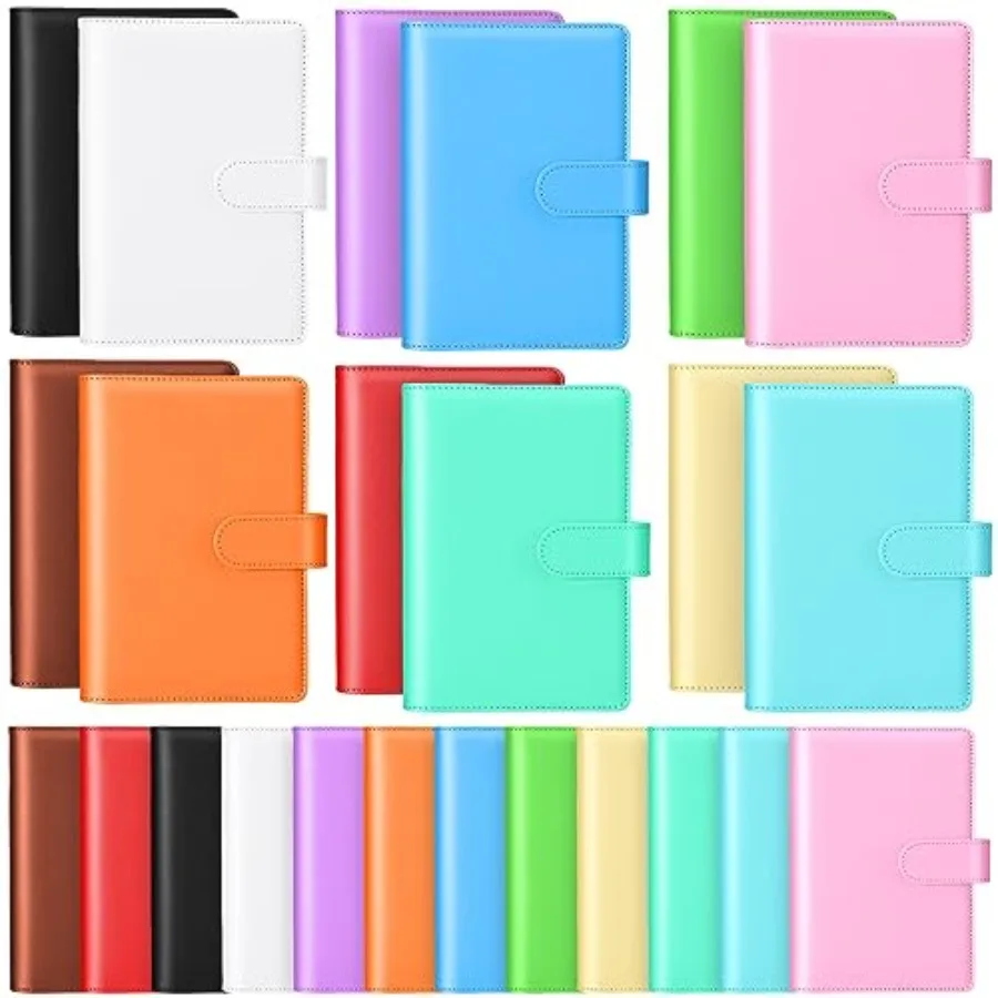 24 Pcs A6 PU Leather Budget Binder Bulk Refillable 6 Ring Notebook Cover Paper Pocket Loose Leaf Binder Personal Organizer Plan
24 Pcs A6 PU Leather Budget Binder Bulk Refillable 6 Ring Notebook Cover Paper Pocket Loose Leaf Binder Personal Organizer Plan