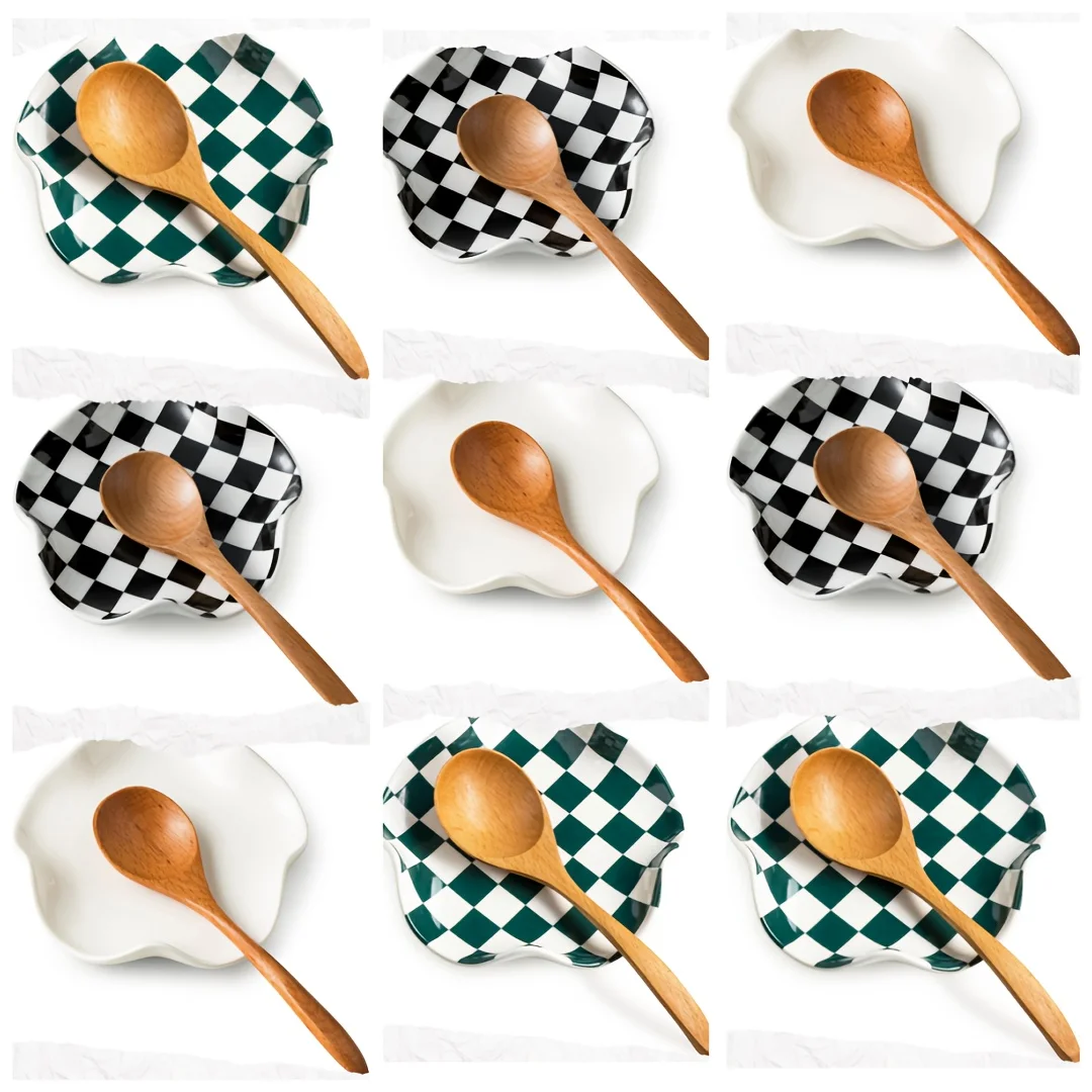 Checkerboard Ceramic Spoon Holder for Stove Top - Multi-Compartment Organizer for Kitchen & Coffee Bar, Modern Home Decor
Checkerboard Ceramic Spoon Holder for Stove Top - Multi-Compartment Organizer for Kitchen & Coffee Bar, Modern Home Decor