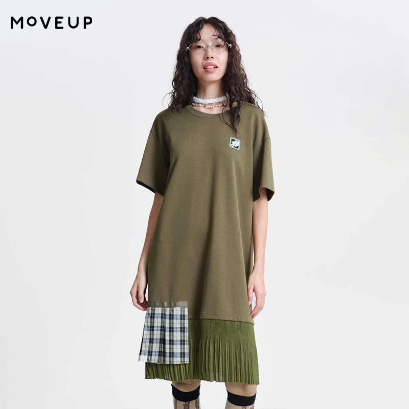 MOVEUP Crew Neck A-Line Short Dress 2026 Spring New Puppy Patch Plaid Pleated Hem Short Sleeve Loose Casual Dress 3ELC11324
MOVEUP Crew Neck A-Line Short Dress 2026 Spring New Puppy Patch Plaid Pleated Hem Short Sleeve Loose Casual Dress 3ELC11324