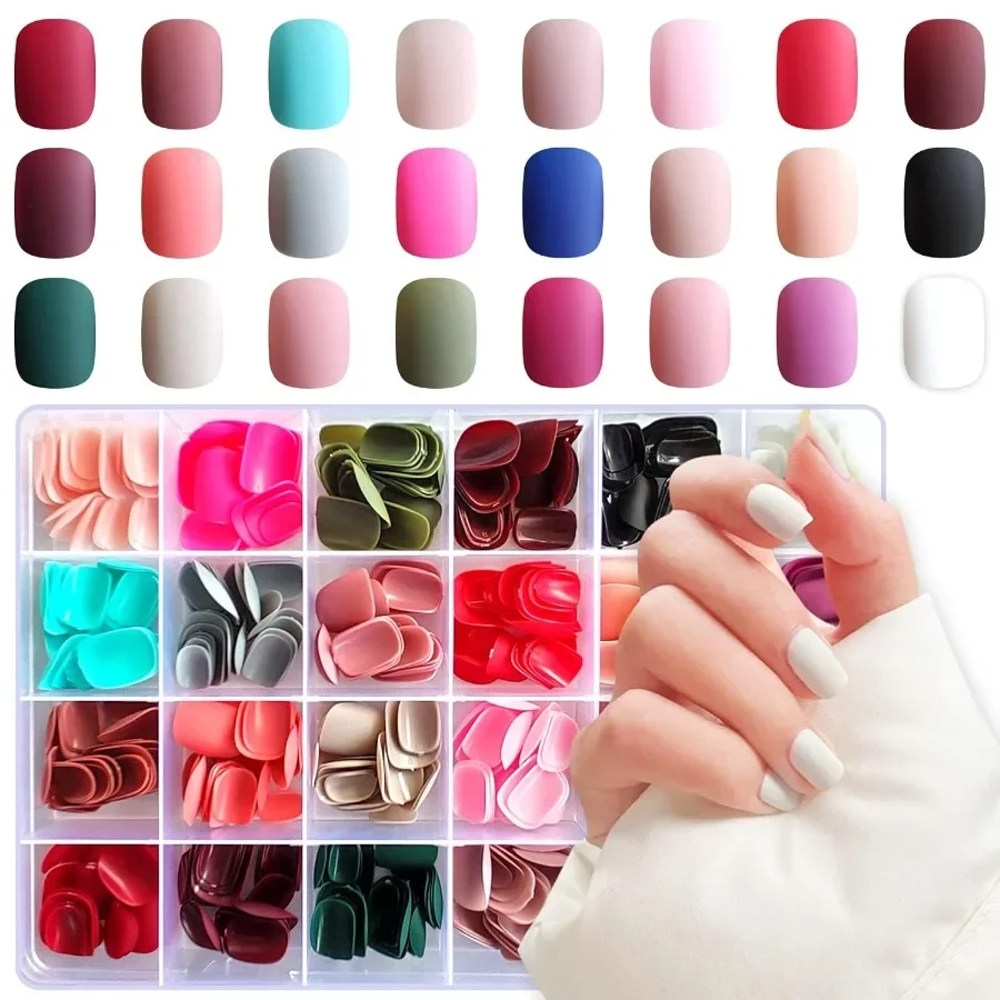 576pcs Short Press on Nails Full Cover Matte Fake Nails Solid Colors Acrylic Artificial False Nail Tips for Women Girls Nail Ar
576pcs Short Press on Nails Full Cover Matte Fake Nails Solid Colors Acrylic Artificial False Nail Tips for Women Girls Nail Ar