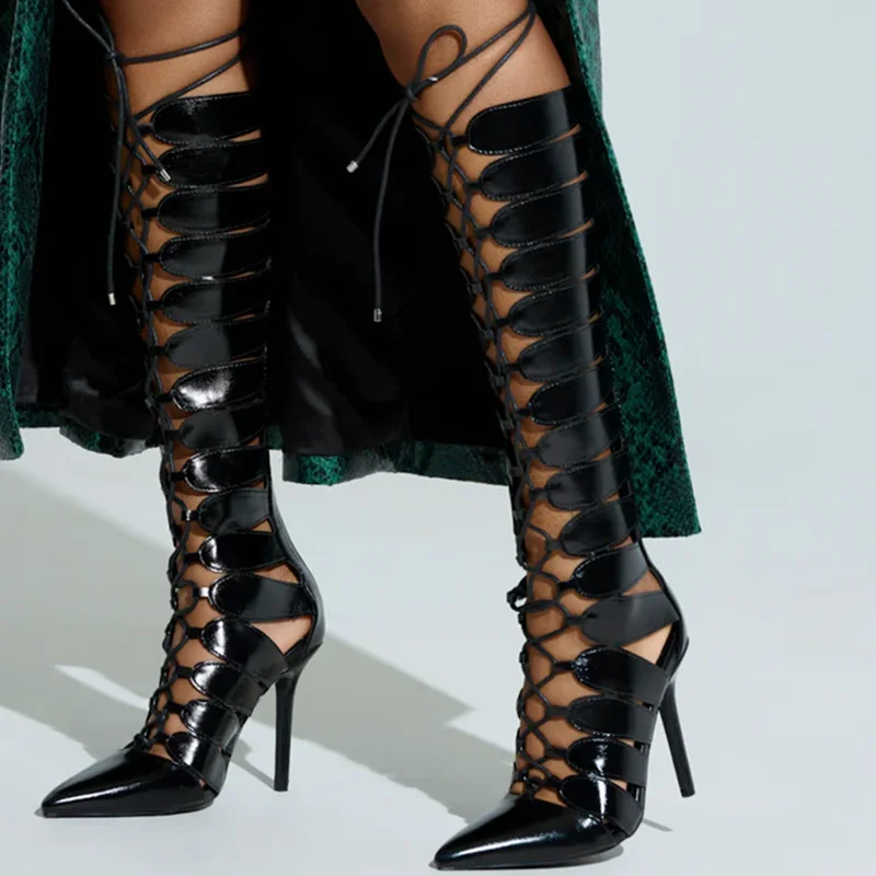 Высокие сапоги до колена с перекрестным ремешком, пикантные однотонные сапоги до колена с острым носком на тонком каблуке, новые поступления по индивидуальному заказу, модные женские ботинки
Высокие сапоги до колена с перекрестным ремешком, пикантные однотонные сапоги до колена с острым носком на тонком каблуке, новые поступления по индивидуальному заказу, модные женские ботинки