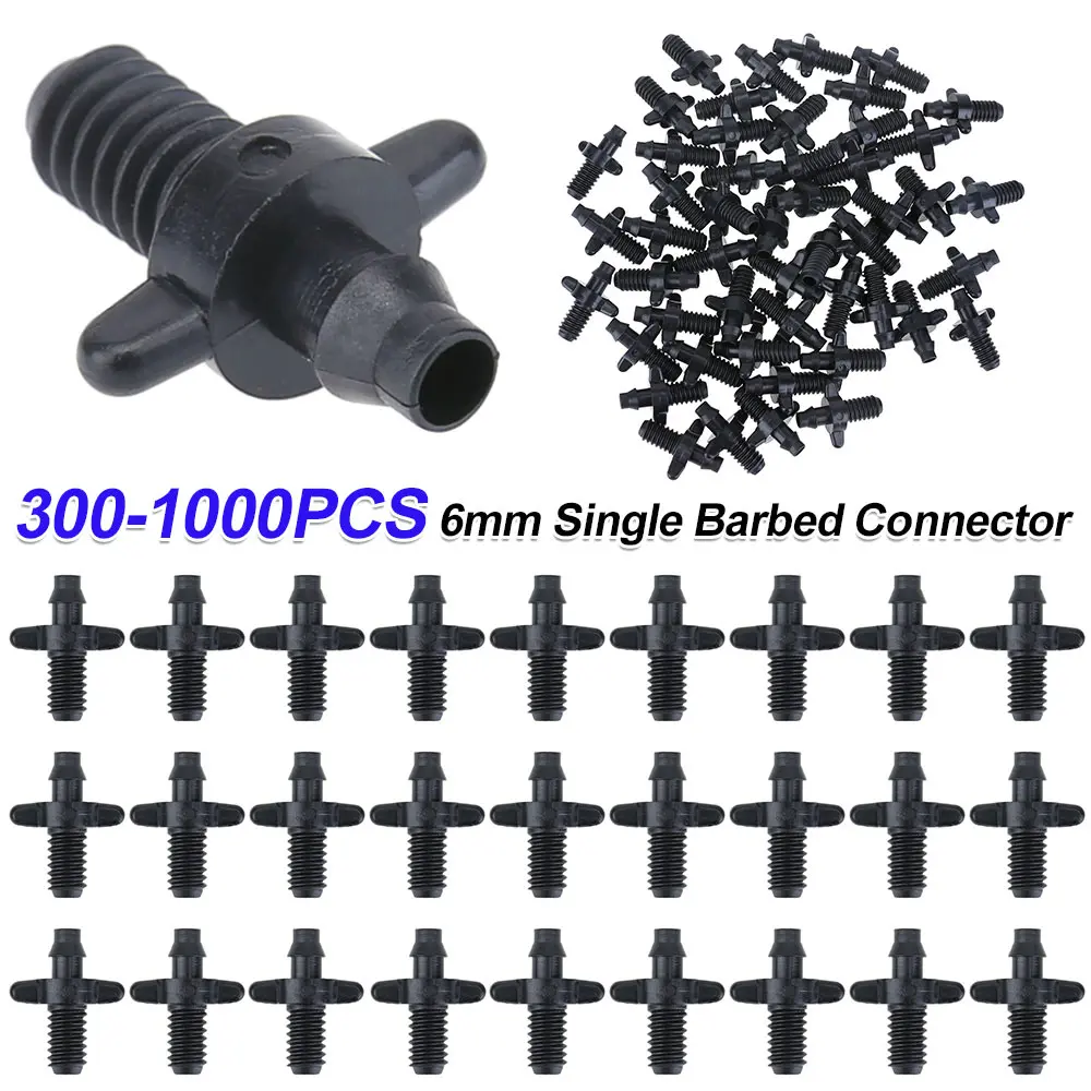 300-1000PCS 6mm Male Thread Single Barbed 4/7mm PVC Hose Connector for Drip Irrigation Watering Fitting Home Garden Tools
300-1000PCS 6mm Male Thread Single Barbed 4/7mm PVC Hose Connector for Drip Irrigation Watering Fitting Home Garden Tools