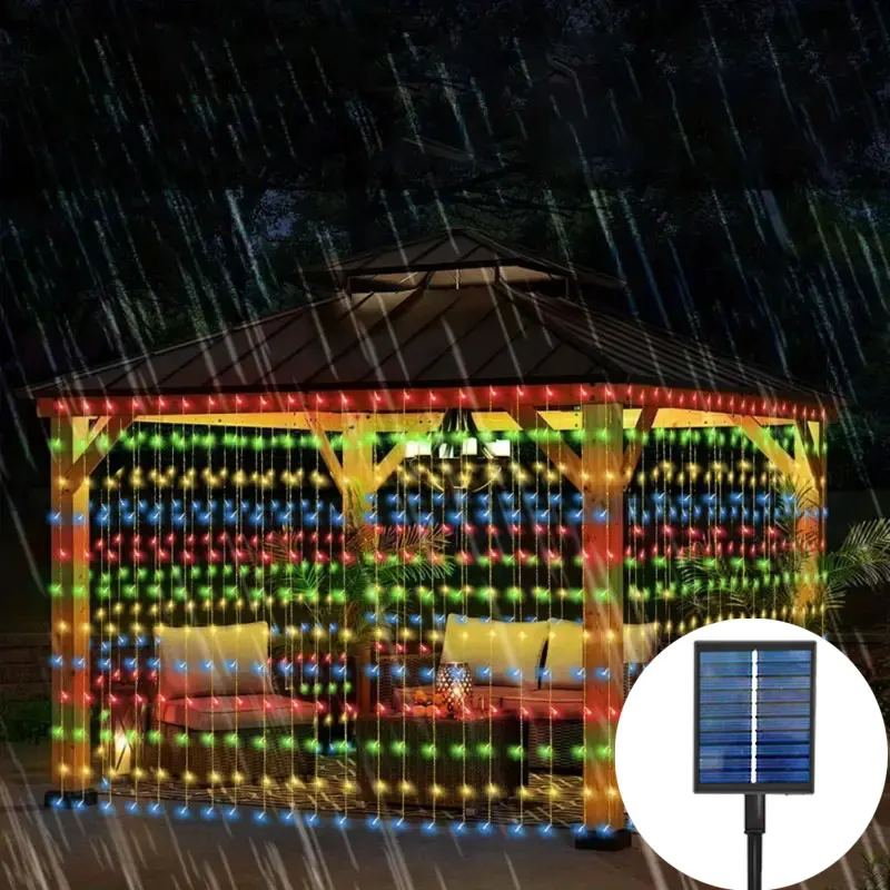 600/300/200/100LED Solar Curtain Lights Outdoor LED Fairy Lights Christmas Wedding Decorations Garland Lamp Garden Patio Decor
600/300/200/100LED Solar Curtain Lights Outdoor LED Fairy Lights Christmas Wedding Decorations Garland Lamp Garden Patio Decor