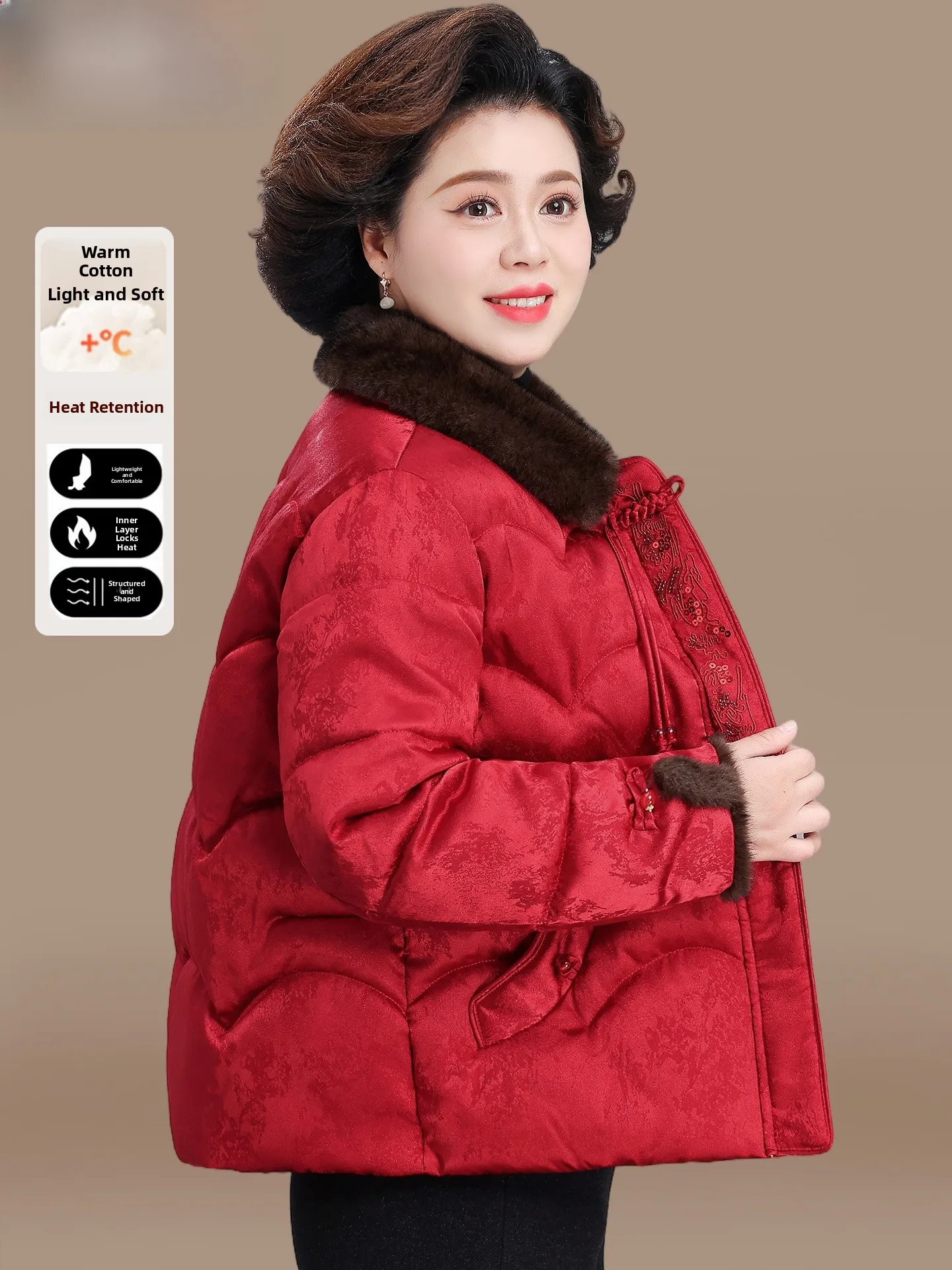 Новая китайская зимняя куртка для женщин: пуховик для среднего возраста и пожилых, утепленный хлопком, теплый, модный, свободного кроя
Новая китайская зимняя куртка для женщин: пуховик для среднего возраста и пожилых, утепленный хлопком, теплый, модный, свободного кроя