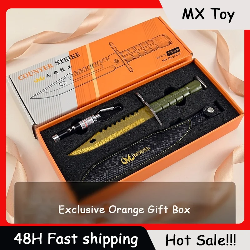 33cm GO'S Game Sword M9 Legendary Golden Toy Sword Model Ornament Gift Box Version Outdoor Toy Knife Unsharpened Cosplay Props
33cm GO'S Game Sword M9 Legendary Golden Toy Sword Model Ornament Gift Box Version Outdoor Toy Knife Unsharpened Cosplay Props