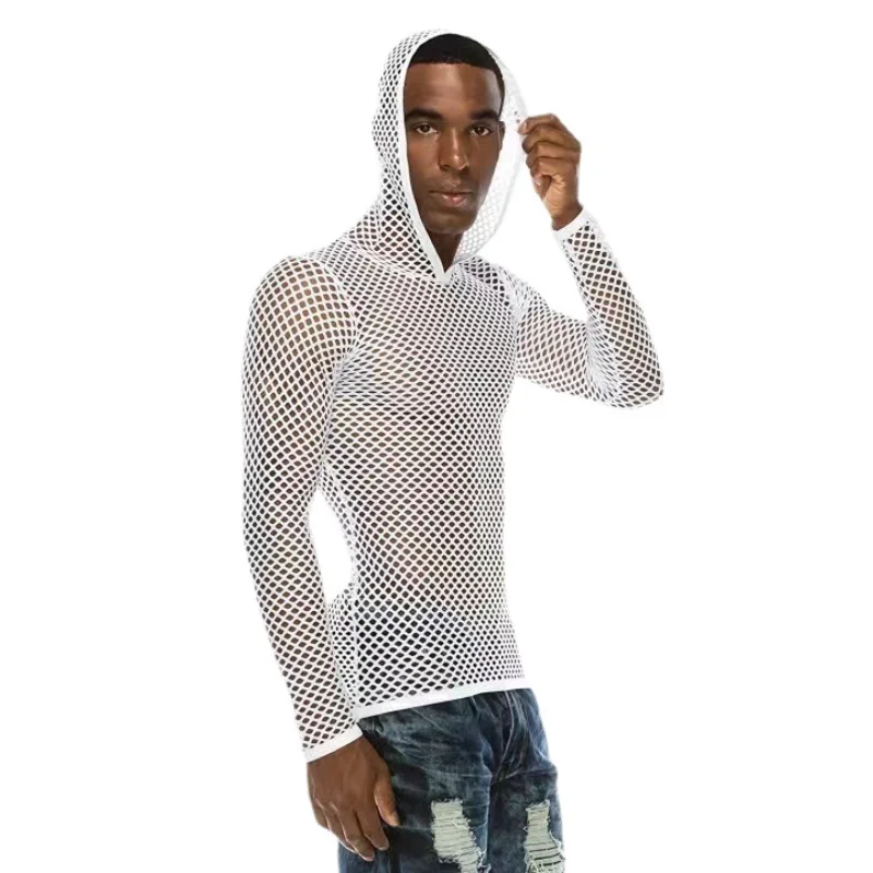 Men's Hooded Vest Clothing Men's Long Sleeved Pullover with Large Mesh Sexy Home
Men's Hooded Vest Clothing Men's Long Sleeved Pullover with Large Mesh Sexy Home