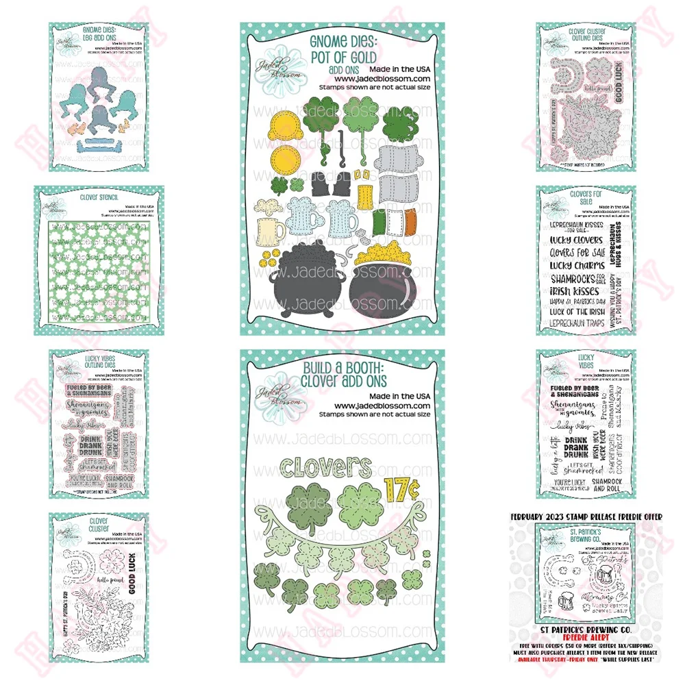 Metal Cutting Dies Stamps Stencils Gnome Accessories Lucky Clover Diary Scrapbook Decoration Paper Craft Make Embossing Template
Metal Cutting Dies Stamps Stencils Gnome Accessories Lucky Clover Diary Scrapbook Decoration Paper Craft Make Embossing Template