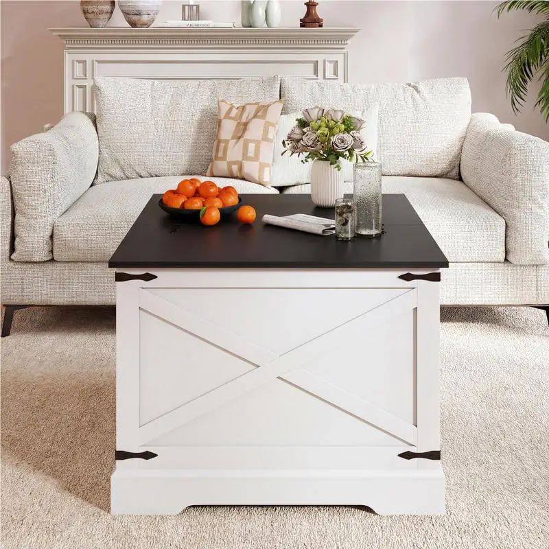 Farmhouse Lift Top Coffee Table with Hidden Storage Compartment-Black
Farmhouse Lift Top Coffee Table with Hidden Storage Compartment-Black