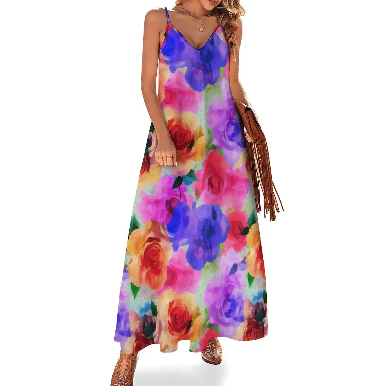 Colorful abstract modern roses flowers pattern Sleeveless Dress Women's summer long dress Cocktail of dresses
Colorful abstract modern roses flowers pattern Sleeveless Dress Women's summer long dress Cocktail of dresses