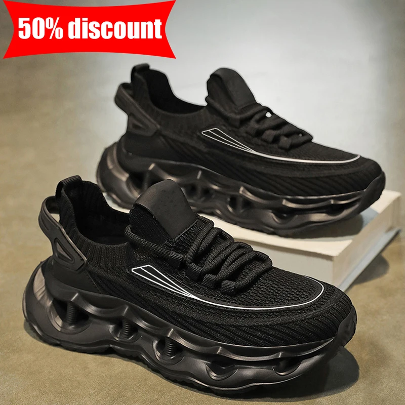 Mens Sports Shoes Ultra Light Mesh Breathable Black Running Shoes Daily Casual Soft Sole Comfortable Outdoor Walking Shoes
Mens Sports Shoes Ultra Light Mesh Breathable Black Running Shoes Daily Casual Soft Sole Comfortable Outdoor Walking Shoes