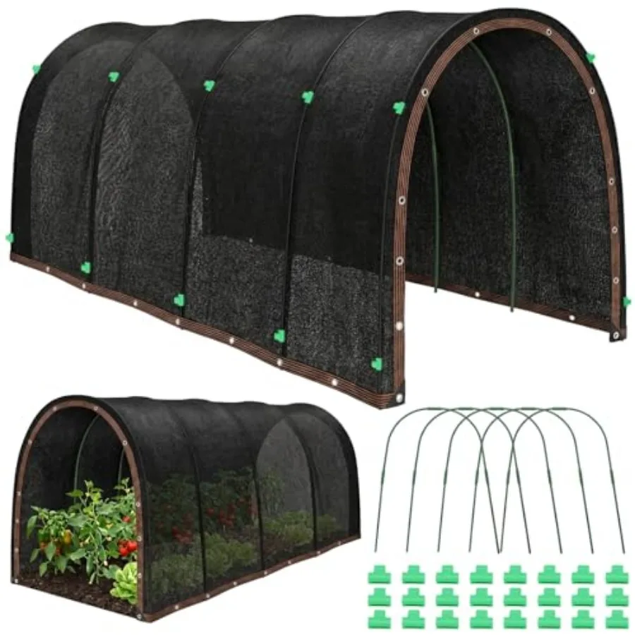 SATINIOR 10 x 30ft Garden Plant Shade Kit, 70% Sun Shade Cloth with Hoops for Plants Heat Protection, Raised Bed Cover Plant Su
SATINIOR 10 x 30ft Garden Plant Shade Kit, 70% Sun Shade Cloth with Hoops for Plants Heat Protection, Raised Bed Cover Plant Su