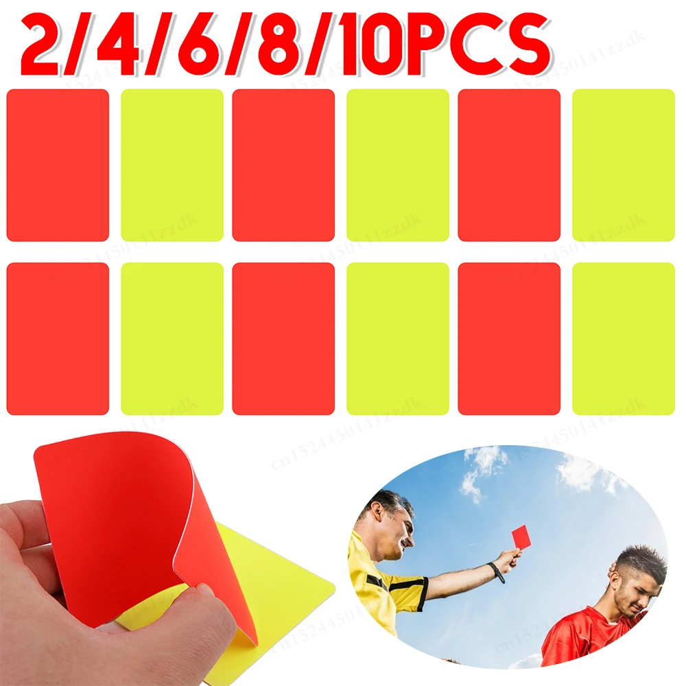 2-10 шт. карты футбольного рефери, красная карта и желтая карта 8X11 см, комплект футбольного рефери, спортивный инструмент на открытом воздухе, предупреждающая и выбросная карта
2-10 шт. карты футбольного рефери, красная карта и желтая карта 8X11 см, комплект футбольного рефери, спортивный инструмент на открытом воздухе, предупреждающая и выбросная карта