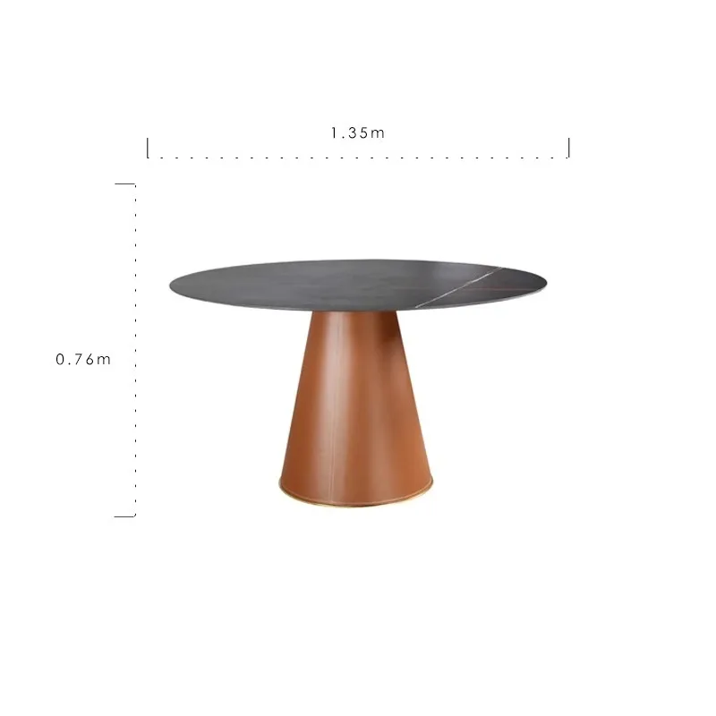 Imported handmade leather family multi-purpose round dining table mesh rock slab dining table
Imported handmade leather family multi-purpose round dining table mesh rock slab dining table
