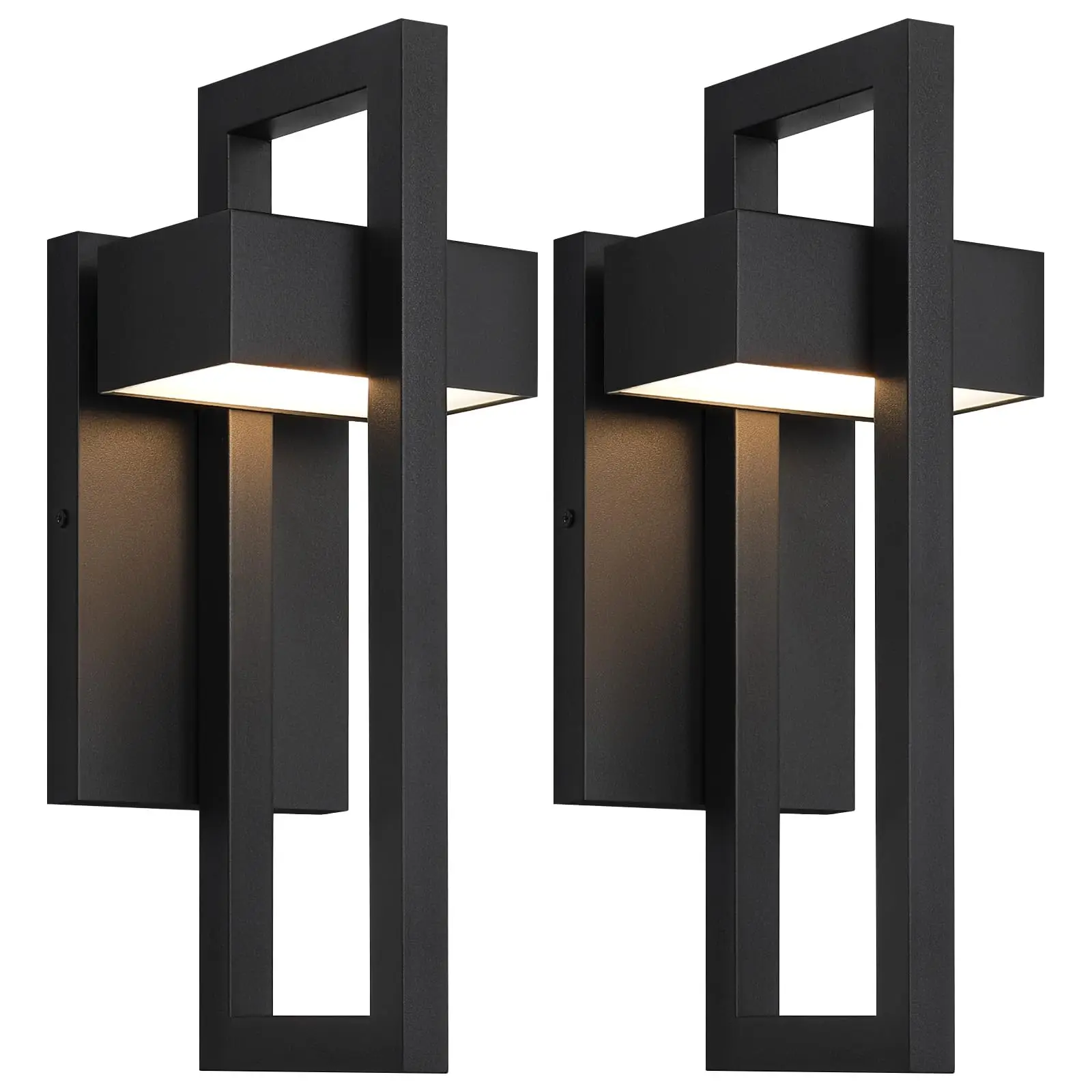 Outdoor Wall Lights Modern Exterior Lighting Fixtures,LED Wall Sconce Lighting 2 Packs,Matte Black Outside Lights for Garage
Outdoor Wall Lights Modern Exterior Lighting Fixtures,LED Wall Sconce Lighting 2 Packs,Matte Black Outside Lights for Garage