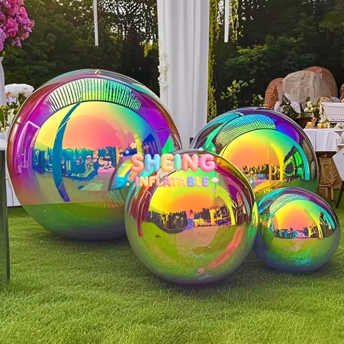 Hanging Inflatable Mirror Ball Sphere Giant Mirror Balloon For Party Decoration - Gold Silver
Hanging Inflatable Mirror Ball Sphere Giant Mirror Balloon For Party Decoration - Gold Silver