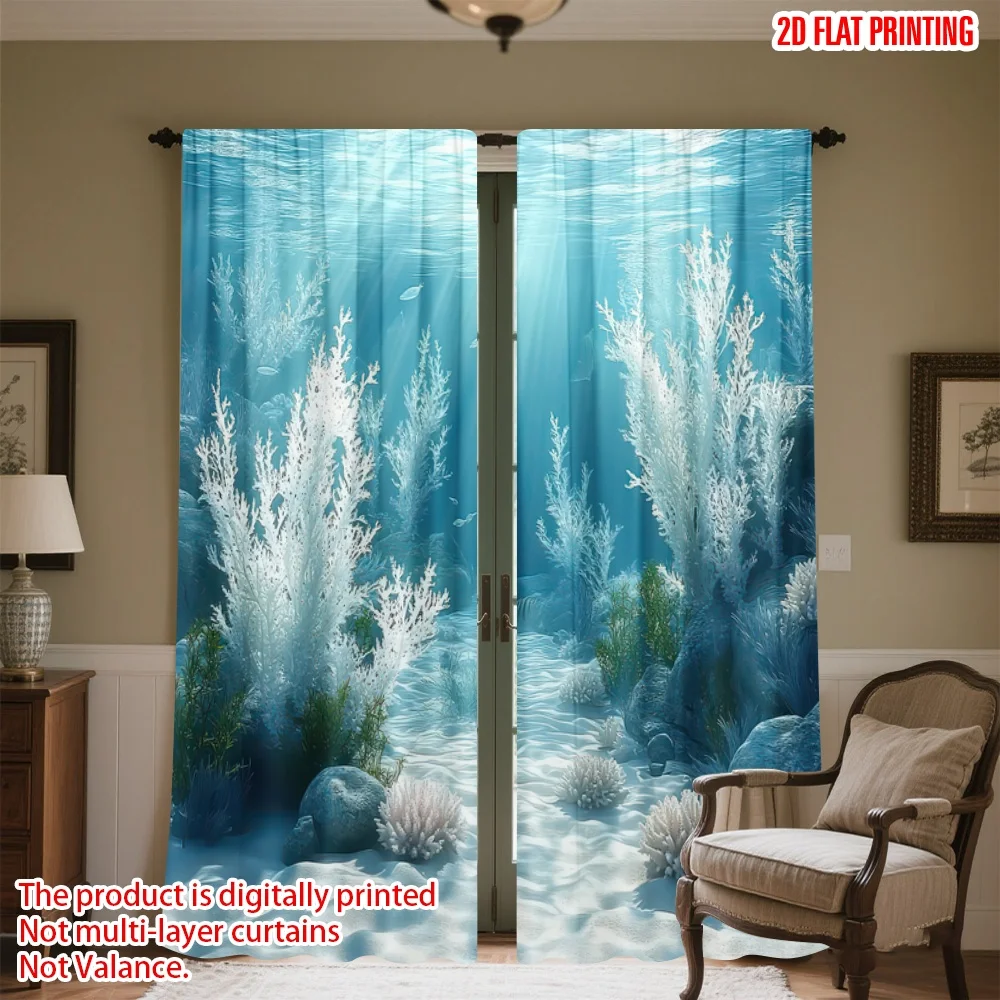 2D flat printing 2pcs Window Drapes Underwater Coral Scene Digital Printed Polyester Drapes Holiday Decorations for Parties and
2D flat printing 2pcs Window Drapes Underwater Coral Scene Digital Printed Polyester Drapes Holiday Decorations for Parties and