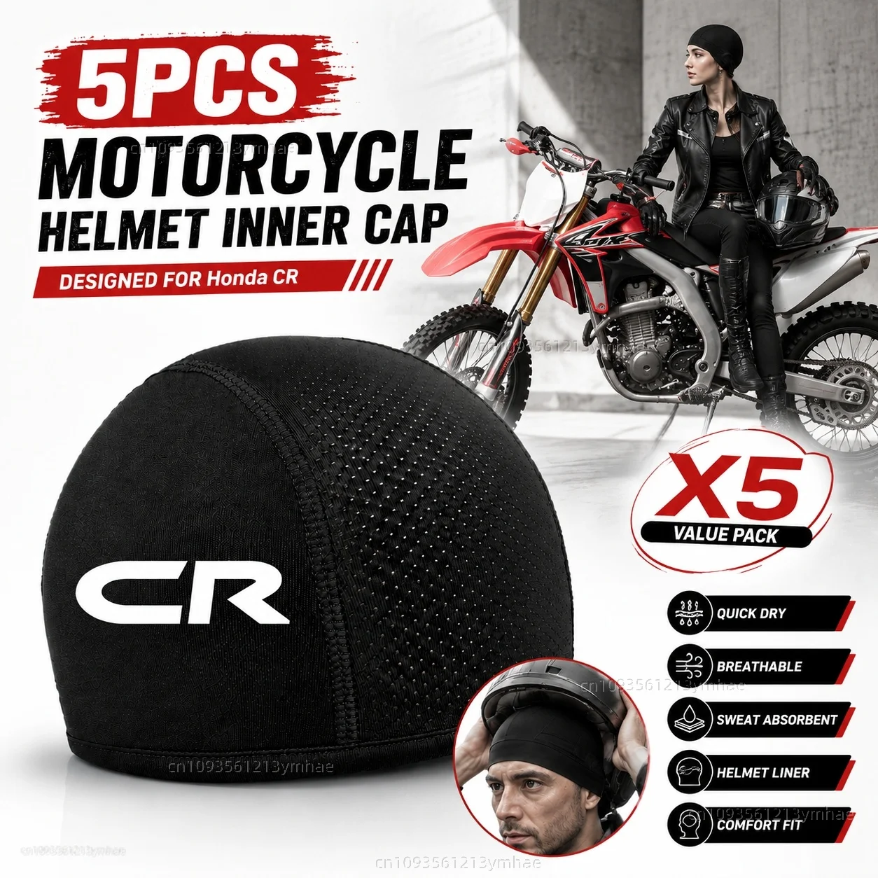 5pcs Motorcycle Helmet Inner Cap Hat Quick Dry Breathable Hat Racing Cap Set For Honda CR80R CR85R CR125R CR250R CR 80R 85R 125R
5pcs Motorcycle Helmet Inner Cap Hat Quick Dry Breathable Hat Racing Cap Set For Honda CR80R CR85R CR125R CR250R CR 80R 85R 125R