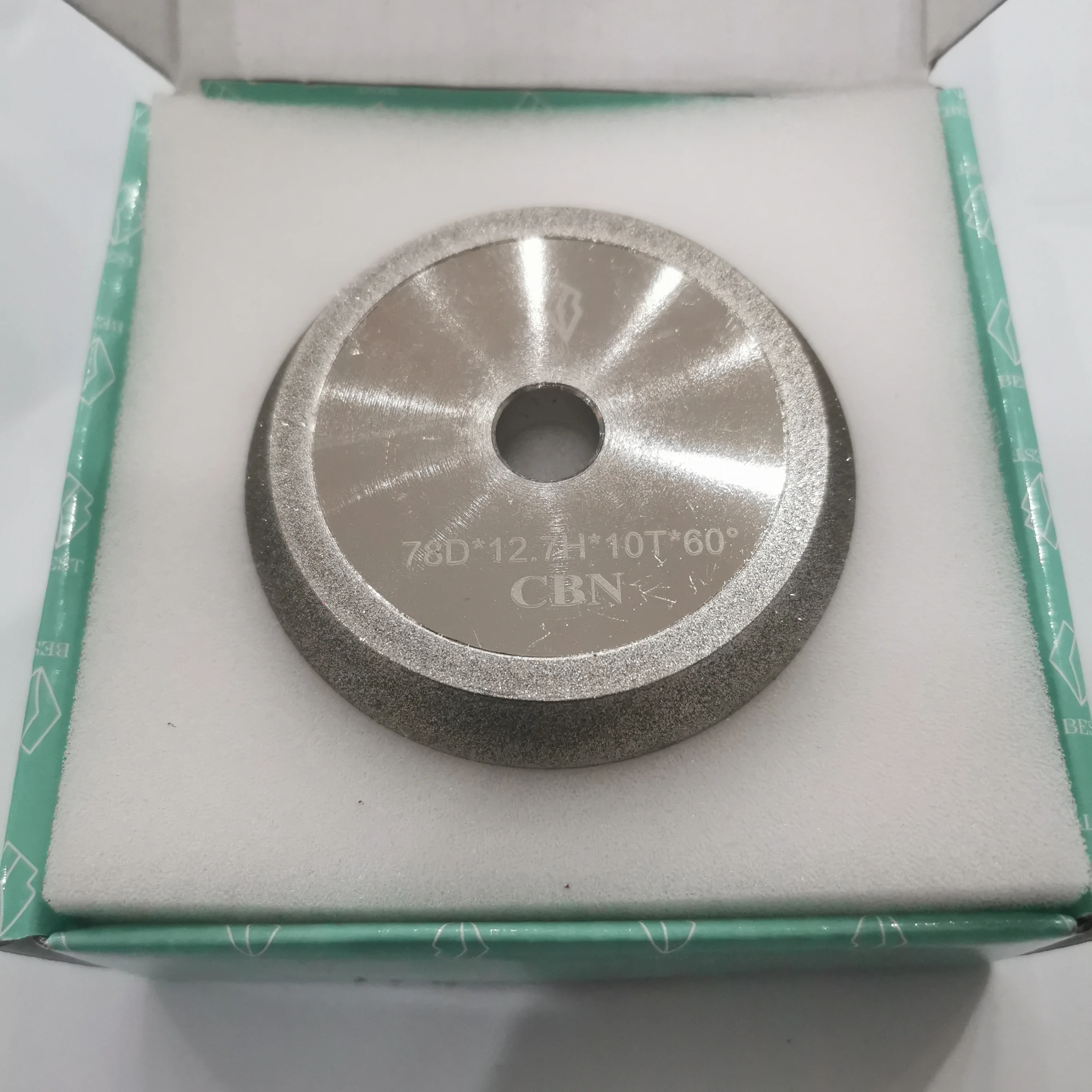 CBN/SDC Grinding Wheel for Drill Bit Grinder Sharpener MR-13A MR-13D MR-G3 MR-F4 78×12.7×10mm 60°
CBN/SDC Grinding Wheel for Drill Bit Grinder Sharpener MR-13A MR-13D MR-G3 MR-F4 78×12.7×10mm 60°