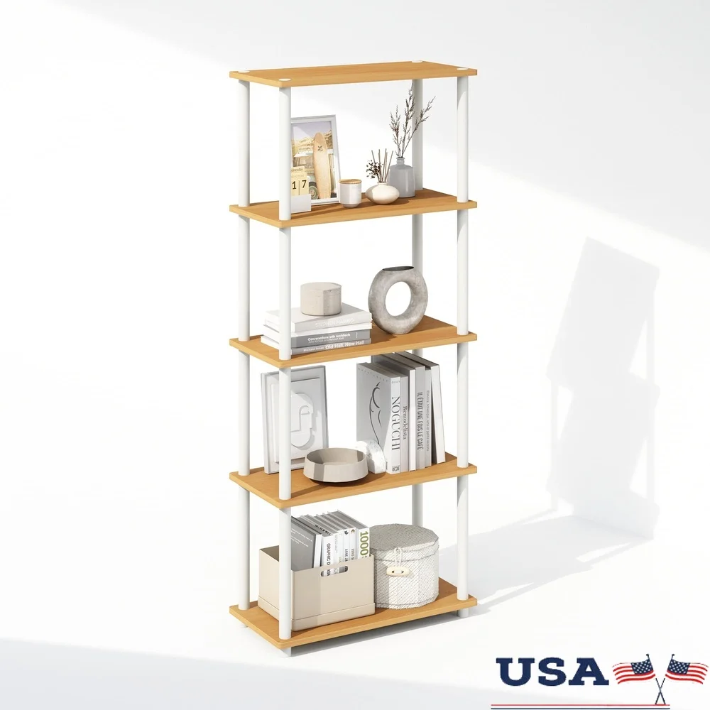 5-Tier Multipurpose Compact Display Rack Shelving Unit Bookcase Durable Composite Wood Open Shelf Design Ideal Home Organization
5-Tier Multipurpose Compact Display Rack Shelving Unit Bookcase Durable Composite Wood Open Shelf Design Ideal Home Organization