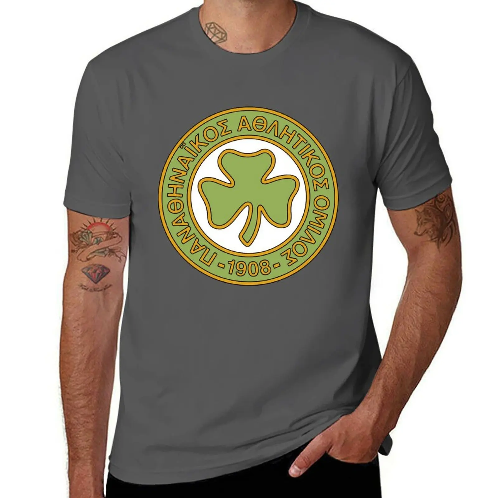 Παναθηνακ 70’s - Panathinaikos PANATHINAIKOS 1908 80’s T-Shirt Casual Fashion Short Sleeve Cotton T-Shirt
Παναθηνακ 70’s - Panathinaikos PANATHINAIKOS 1908 80’s T-Shirt Casual Fashion Short Sleeve Cotton T-Shirt