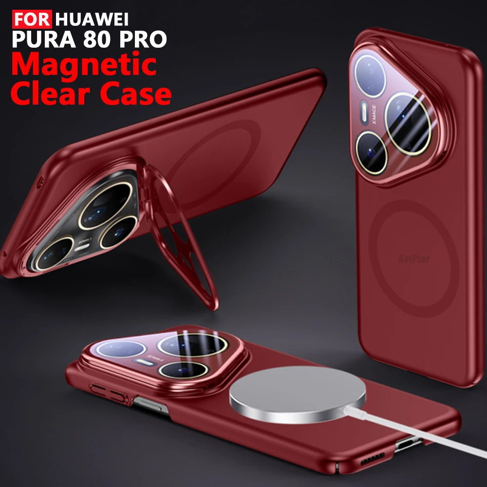 Matte Magnetic Phone Case for Huawei PURA 80 Pro Shockproof Protective Cover Built-in Camera Lens Kickstand Wireless Charging
Matte Magnetic Phone Case for Huawei PURA 80 Pro Shockproof Protective Cover Built-in Camera Lens Kickstand Wireless Charging