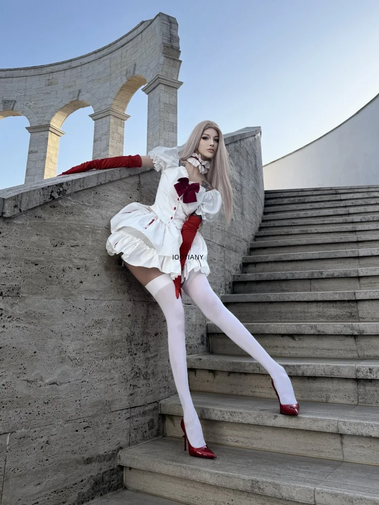 Halloween Women's White Fashion Sweet Cute Lolita White Dress Stage Maid Role Play Performance Costume Sister Uniform Costume
Halloween Women's White Fashion Sweet Cute Lolita White Dress Stage Maid Role Play Performance Costume Sister Uniform Costume