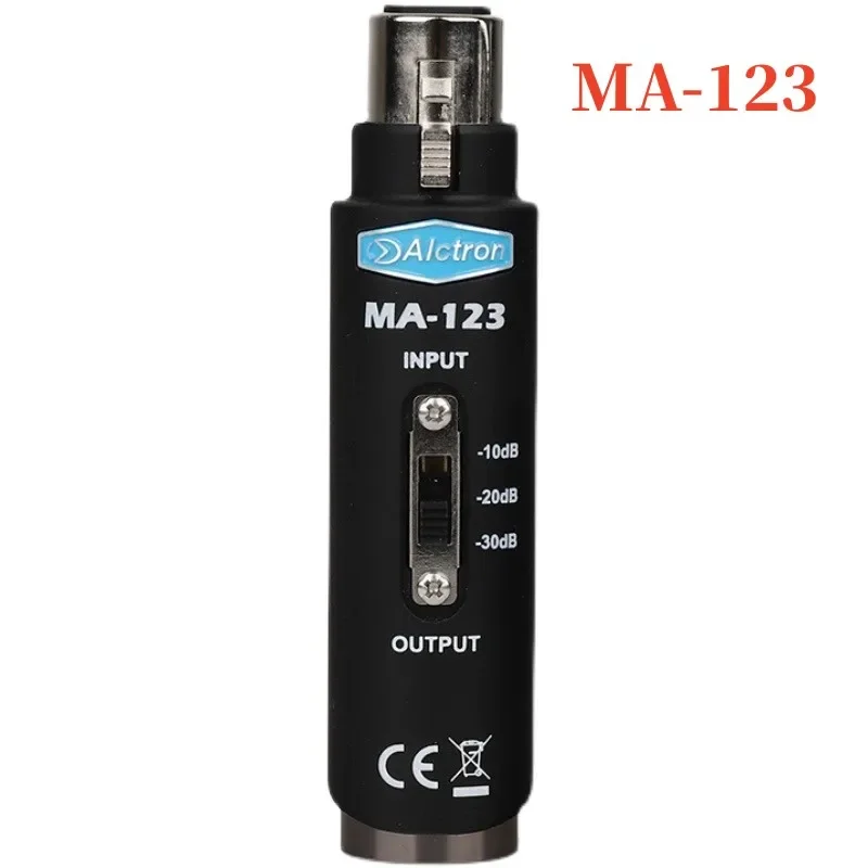 Alctron MA-123 профессиональный аттенюатор микрофона для записи сценических характеристик Стандартный 3-контактный разъем XLR
Alctron MA-123 профессиональный аттенюатор микрофона для записи сценических характеристик Стандартный 3-контактный разъем XLR