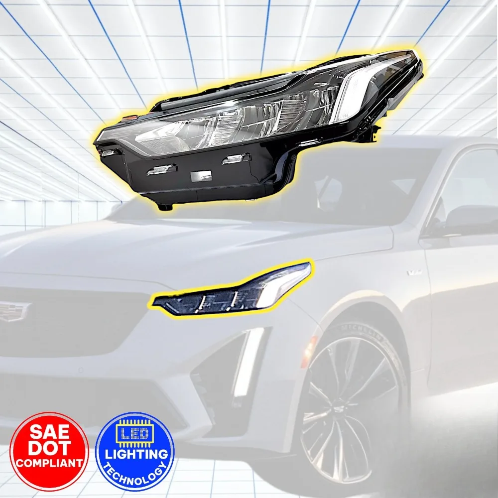 Для Cadillac CT5 2020-2024: Полностью светодиодная фара с функцией подсветки поворотов, левая (для водителя)
Для Cadillac CT5 2020-2024: Полностью светодиодная фара с функцией подсветки поворотов, левая (для водителя)